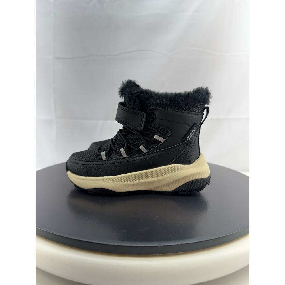 H&M Waterproof Toddler Size 7.5 Black High Top Fur Lined Winter Snow Boots